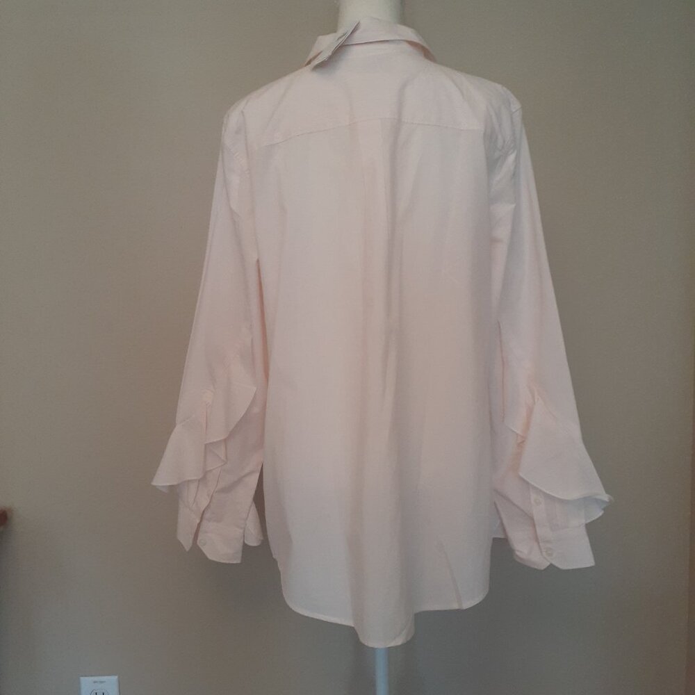 Banana Republic Ruffle Cuff Shirt NWT - Picture 2 of 15